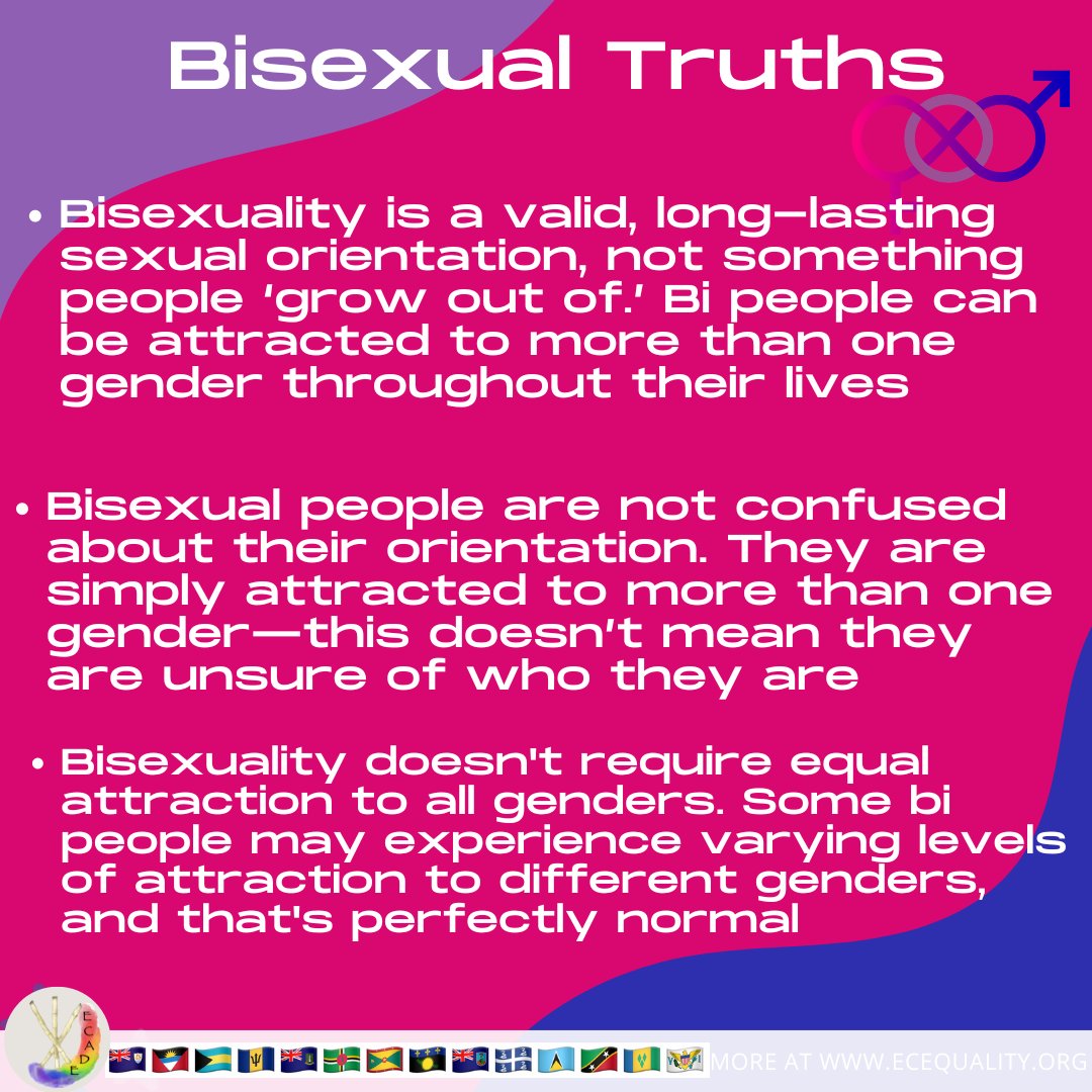 EC_Equality's tweet photo. 💖💜💙 Let’s break down the misconceptions! It's time to debunk some common myths about bisexuality and shine a light on the facts. Learn the truth about bi identities and celebrate the diversity within our community! #BiVisibilityWeek #BiPride #BVisible #CelebrateDiversity https://t.co/MAyGSRIm4o