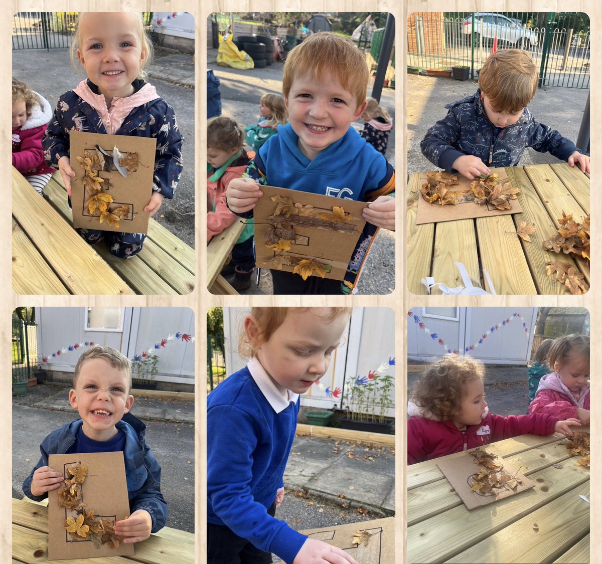 A beautiful sunny forest school session today!☀️Nursery have been busy learning to recognise and making collages of the first letter of their names🌿<a href="/SychdynSchool/">Ysgol Sychdyn</a>