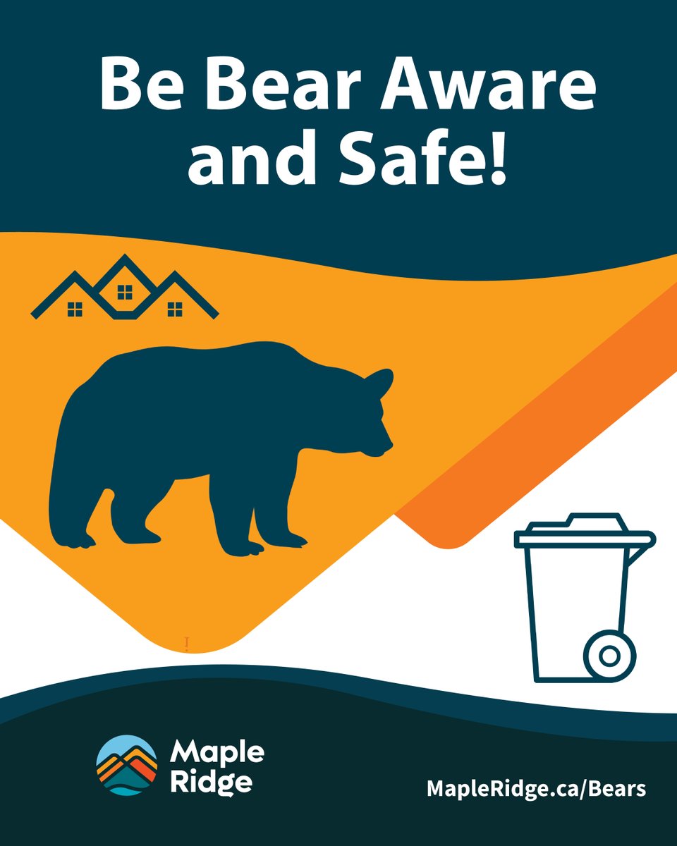 YourMapleRidge's tweet photo. Fall is here, and so are the bears! 🐻🍂 Keep our community safe:
🗑️ Secure garbage
🐦 Remove bird feeders
♻️ Manage compost
🔥 Clean BBQs
🐾 Feed Pets Indoors
🐝 Secure Beehives/Livestock
🍏 Pick ripe fruit
Details: https://t.co/zrP8oViUG5 or https://t.co/ymdfDziZVc https://t.co/WMFPKEPcav