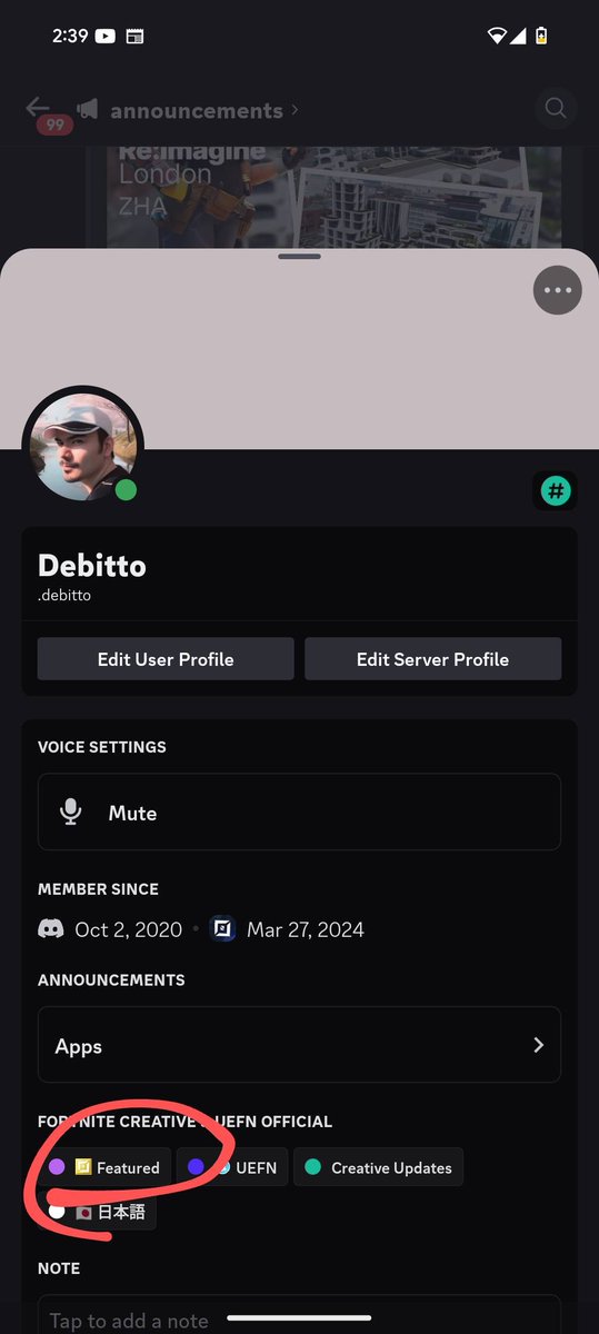 debittoinjapan's tweet image. Como el mes pasado eligieron el juego de Fortnite que dirigí #yokaiboxpvp y estuvo recomendado por Fortnite en su pagina oficial durante una semana, hoy me han anunciado que tengo el &quot;badge&quot; de &quot;featured&quot; en mi perfil de Discord y aparte me han mencionado en su Discord oficial!…