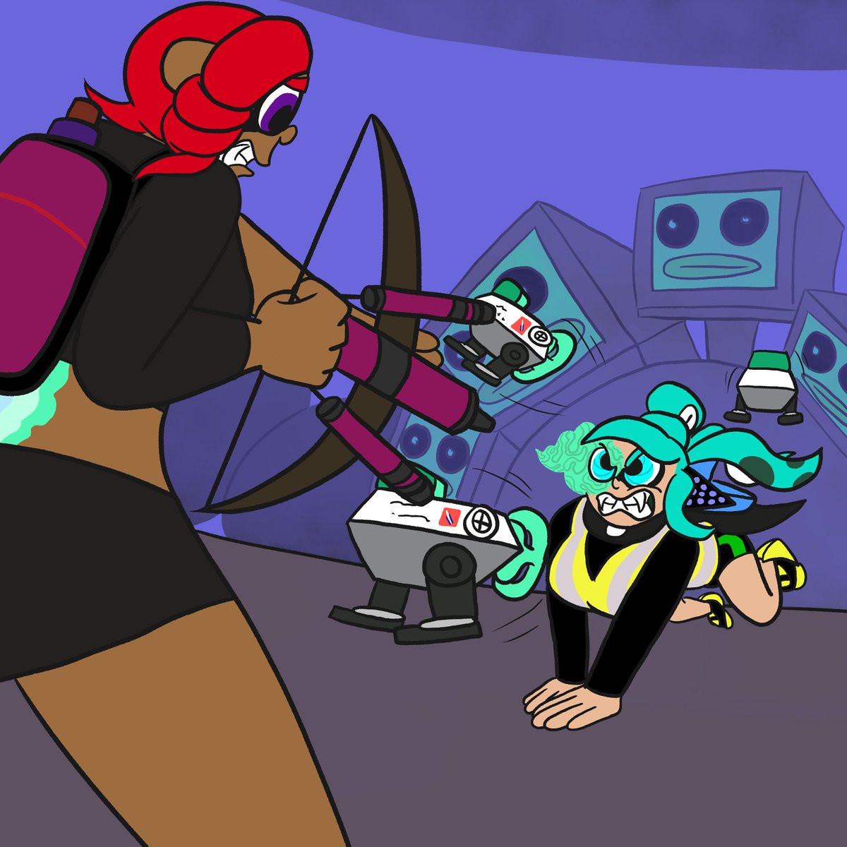 desertmechanic's tweet image. Uuuuh-

I forget what I had planned for today's #threethursday

... I'm posting this old commission again.

Agent 8 owned by @/DJ_Hyperflab (N$FW)