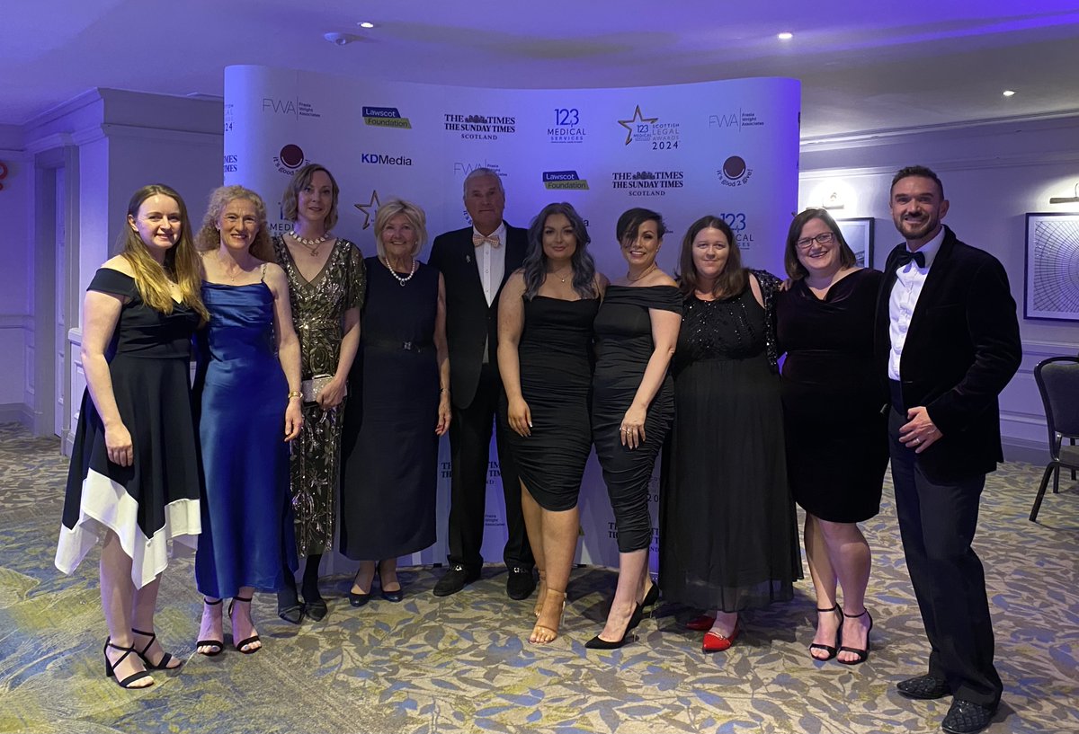 We’re ready to cheer on all the finalists at tonight’s #ScottishLegalAwards. Wish us luck for Private Client Team of the Year! 

#ScullionLAW #LegalExcellence #SLA2024