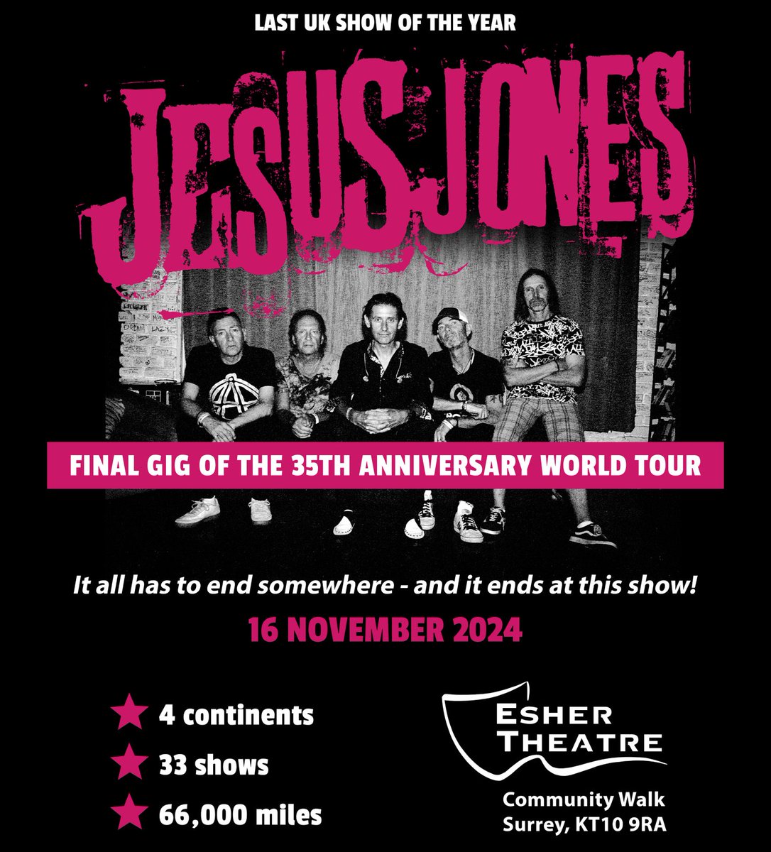 After the EMF shows, this is the ONLY remaining UK gig of 2024. Finishing up that 35th anniversary tour, with one final performance, in Esher. Tickets: i.mtr.cool/yfkurhnhcy