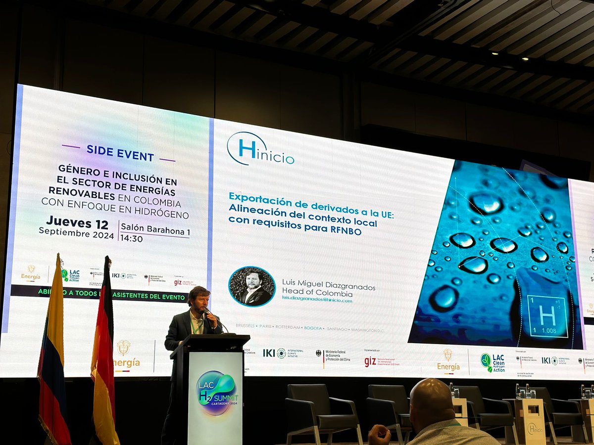 How can hydrogen and derivative exports stay competitive while complying with EU regulations? Luis Miguel Diazgranados, Head of <a href="/HinicioSA/">Hinicio</a> Colombia, shared his insights at #LACH2Summit 2024.

Read more: hinicio.com/exporting-hydr…