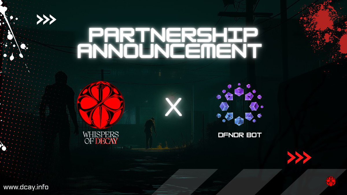 Partnership Announcement: Defender Bot &amp; Whispers of Decay

We are excited to announce a partnership between Defender Bot and Whispers of Decay, a pioneering project that combines immersive enemy shooter gameplay with Web3 technology. Set in a captivating world where magic meets