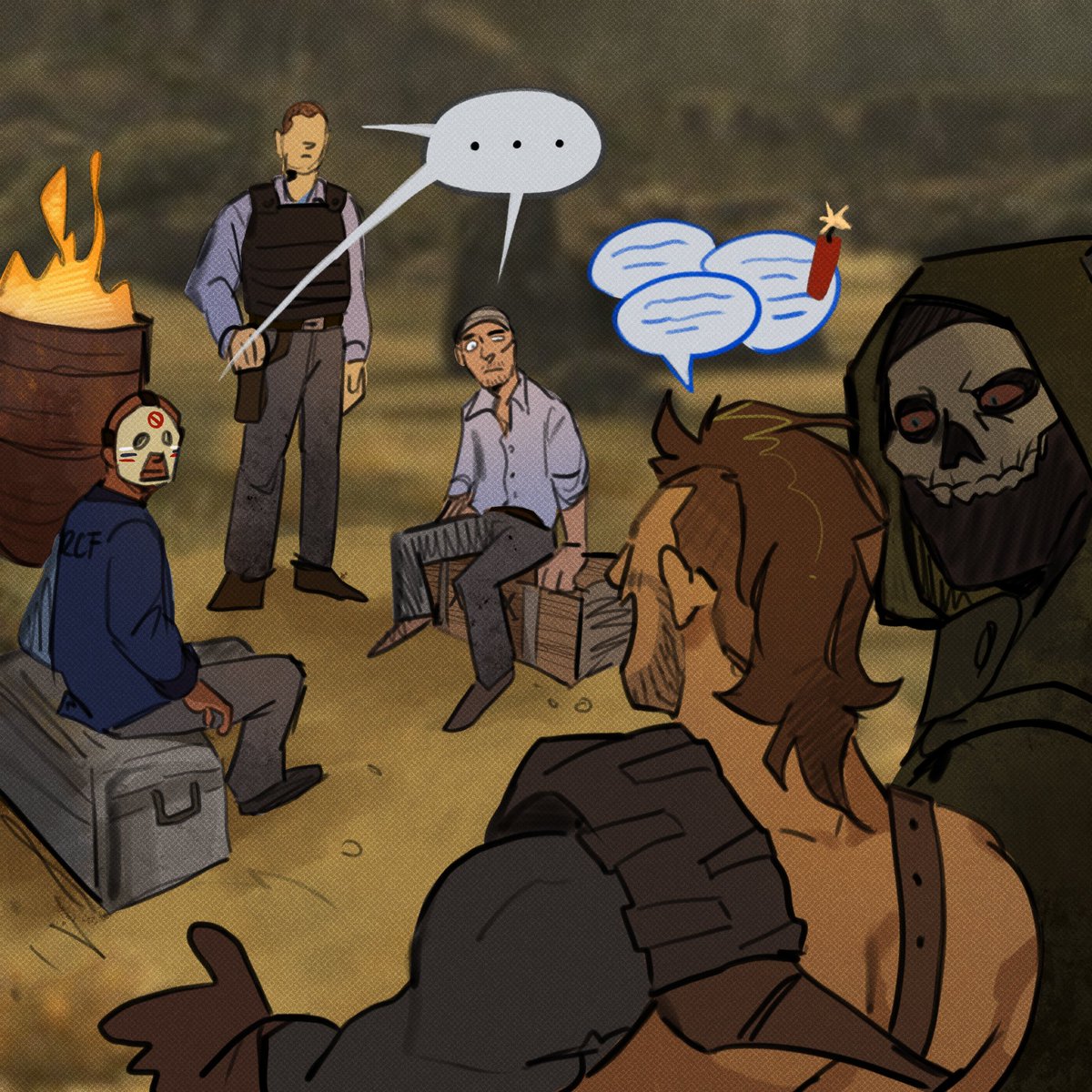 AcceCakes's tweet photo. Ghostsoap Fallout shenanigans! 
What other situations will they get themselves into?? 

#GhostSoap #Ghoap #ghostxsoap #falloutau #crossover #procreateart https://t.co/My0vt1Cglu