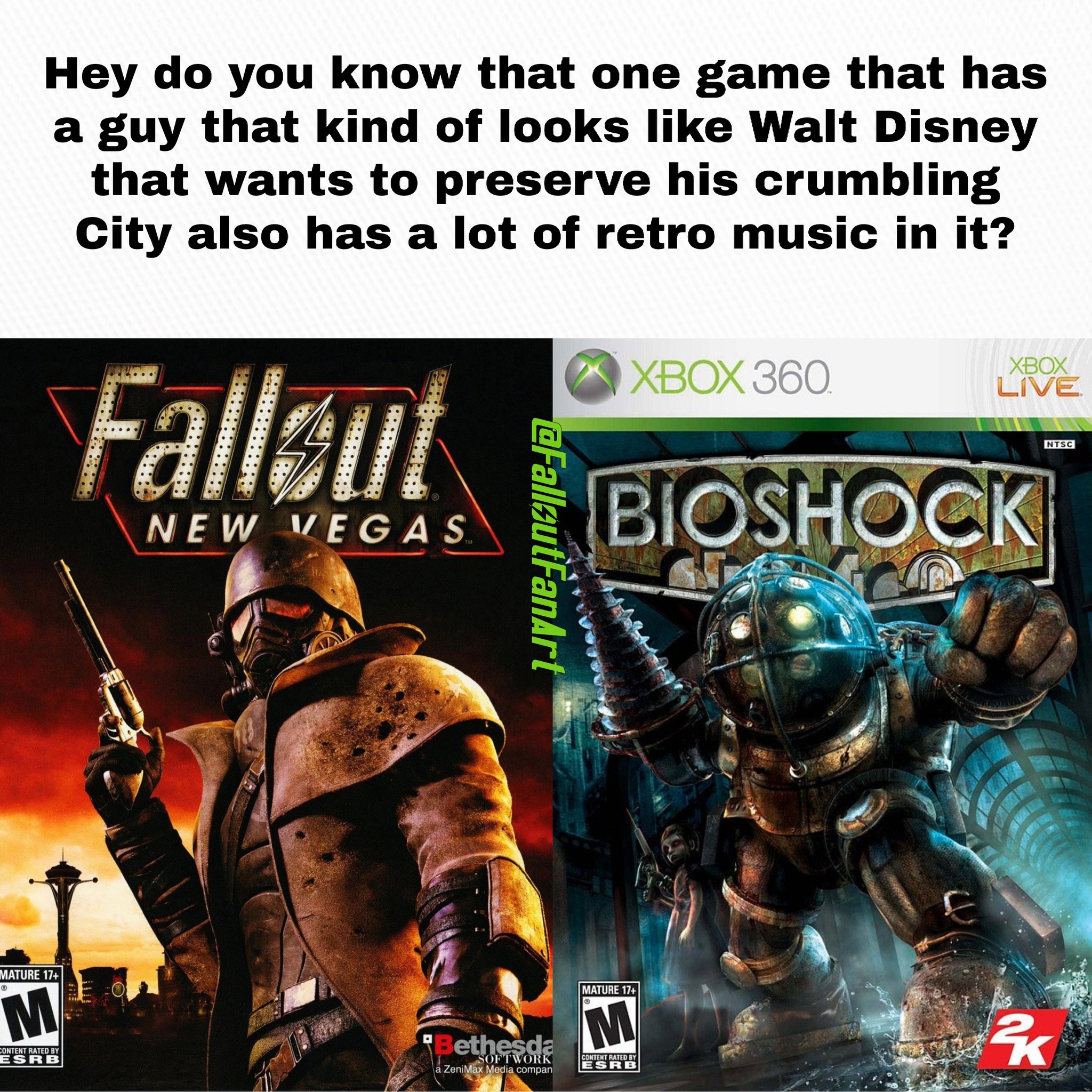 Fallout Fan Art on X: Yeah that game with the cool retro aesthetic?  Fallout bioshock t.coKV6wvvr2BU  X