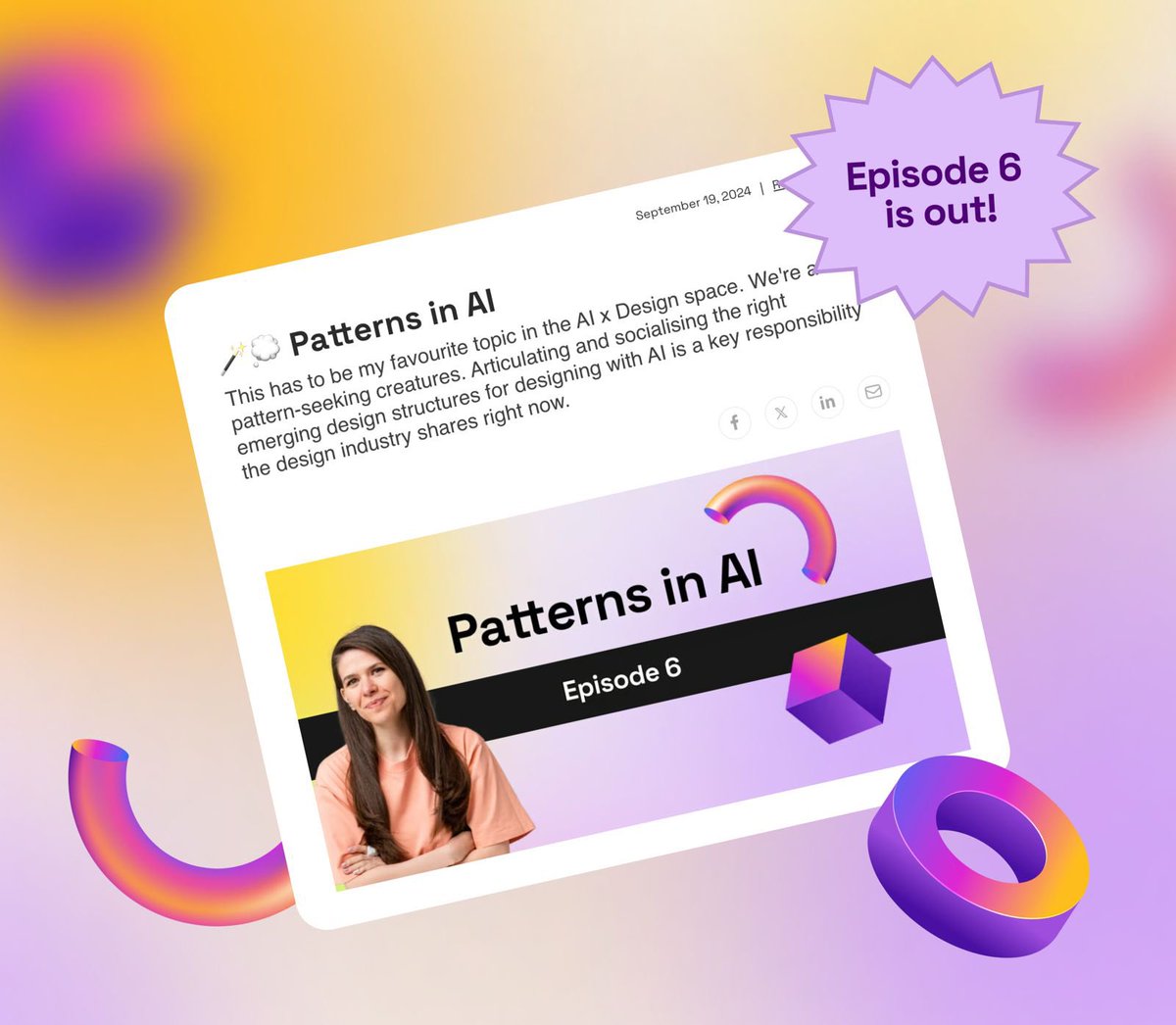This was my fav newsletter episode to write, it features personal stories (and Polaroids) + one of the topics I find most interesting in AI &amp; Design: Patternsss 🙋‍♀️

Subscribe and read all past posts here: aigoodies.beehiiv.com/subscribe

P.S. I love <a href="/beehiiv/">beehiiv 🐝</a> 💜