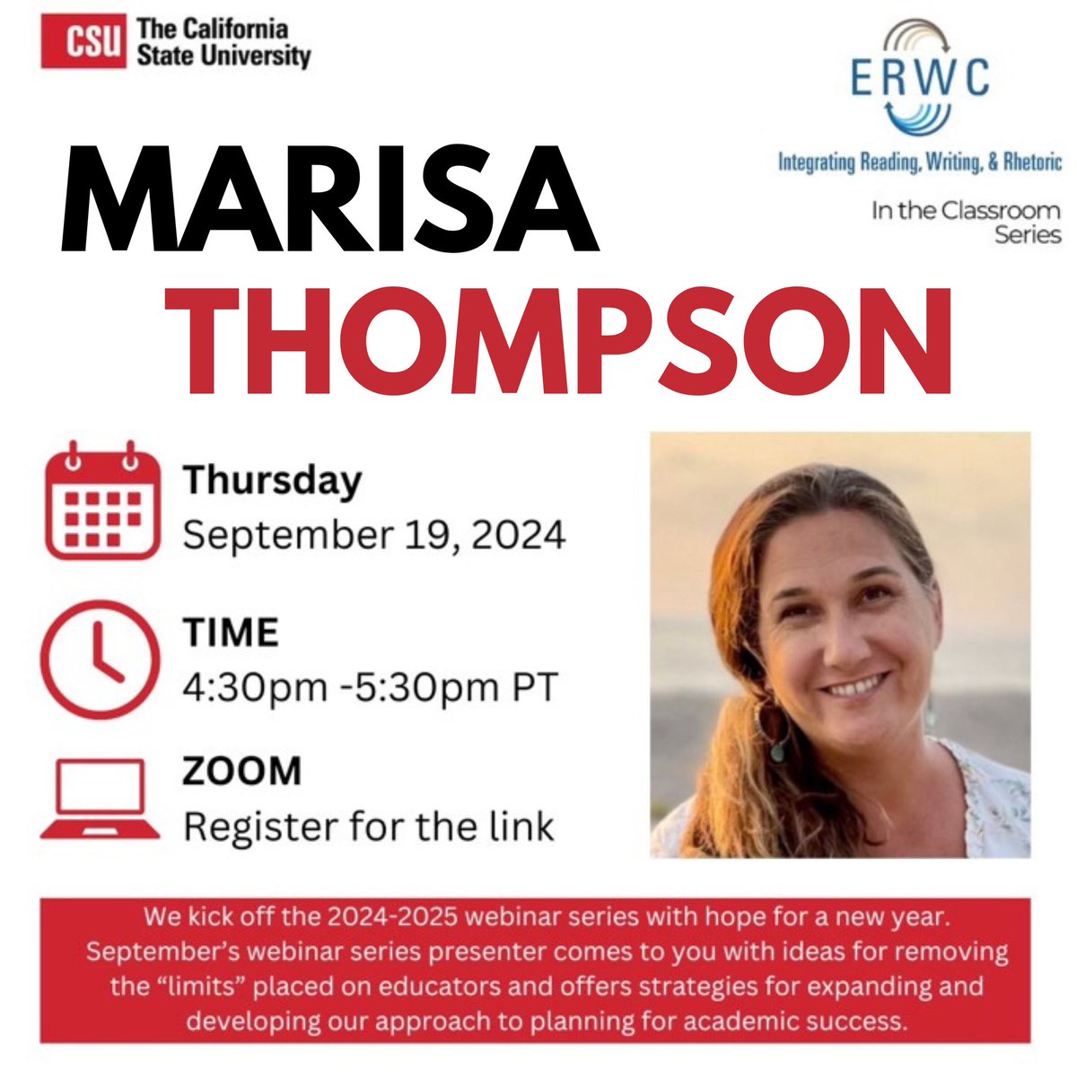 TODAY!! 

Come join us or listen as you drive home or cook dinner!

Register here: writing.csusuccess.org/webinars