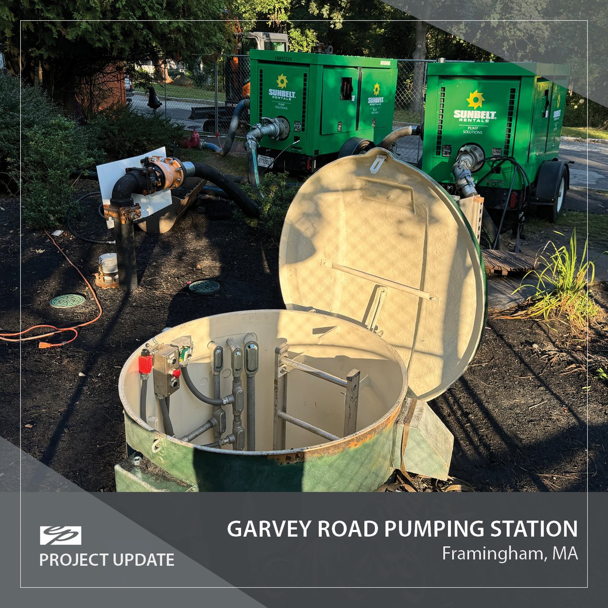 EnvPartners's tweet photo. EP continues to work with @Framingham_MA to improve its wastewater pumping infrastructure by rehabilitating Garvey Road Pump Station. Improvements include replacing interior process mechanical, ventilation, &amp; electrical equipment. Remaining site work expected to finish this fall. https://t.co/g2pGPlV1Re