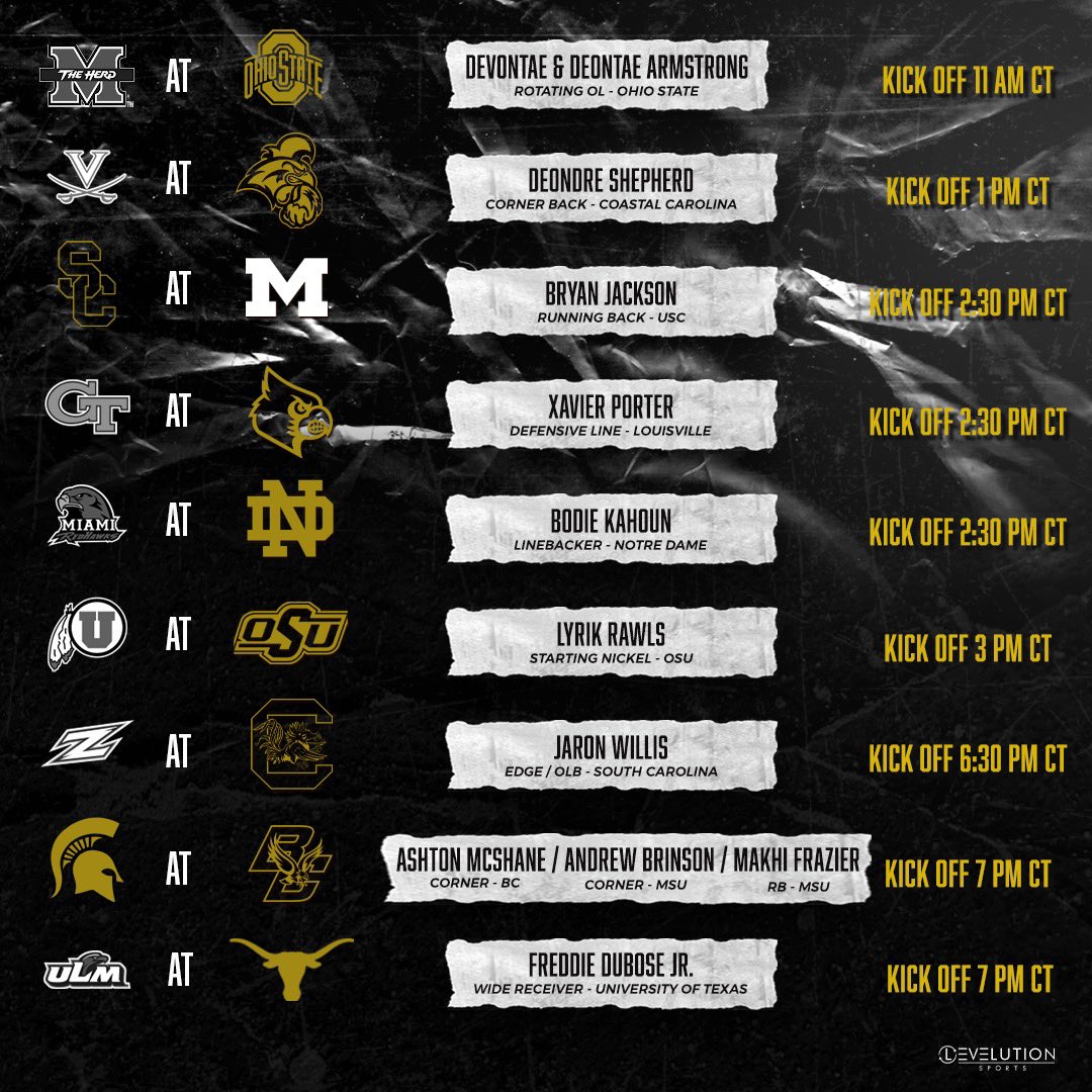 (L)ΞVΞLUTION (@levelutionsport) on Twitter photo CFB SCHEDULE ➡️ ➡️ ➡️ W Ξ Ξ K  FOUR🔥🔥
/// #LΞVΞLUP  #JOINtheLΞVΞLUTION CFB SCHEDULE ➡️ ➡️ ➡️ W Ξ Ξ K  FOUR🔥🔥
/// #LΞVΞLUP  #JOINtheLΞVΞLUTION