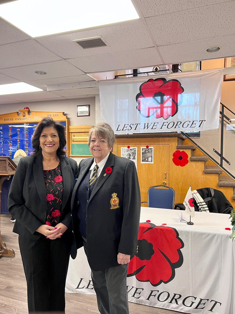 ninatangri's tweet photo. The Streetsville Legion Branch 139 has provided support and a warm welcome to veterans, their families and the community since 1925.
Thank you, Judy and @branch139, for your many years of service!
#LegionWeek https://t.co/bKcFLKNalW
