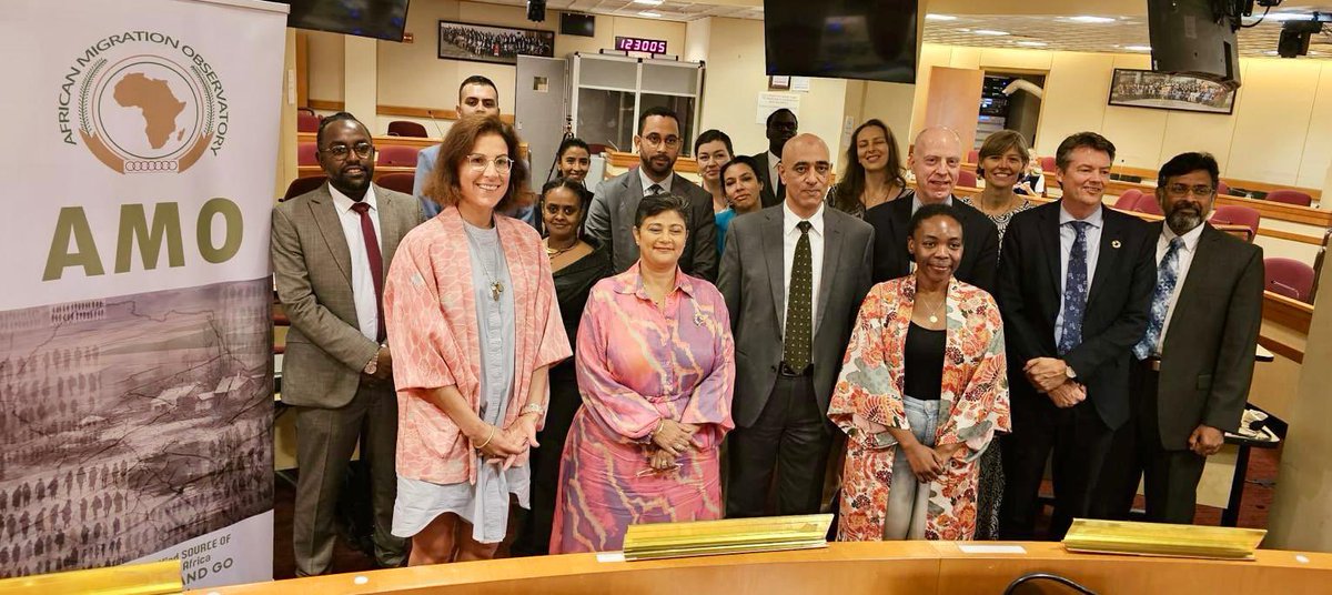AfricanUnionUN's tweet photo. 1/2 @AfricanUnionUN hosts #AMO’s Panel on
#MigrationGovernance ,underlining Africa’s progress in #data collection and the importance of int’l cooperation in building national capacities across #Africa , in alignment with #Agenda2063 & #SDGs . #ChallengingtheNarrative , #UNGA79 . https://t.co/WQ0wXKgfZe