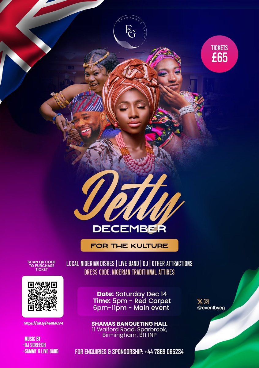 Gbems__'s tweet photo. Come 14th December, Birmingham will feel the heat. This is an opportunity to let loose, connect and have fun tiwan tiwan way. 

Link to tickets below👇and there’s an option for everyone, from Debit card to Klarna to Clearpay to Amex. 

https://t.co/L9SIPhYErm https://t.co/uV1JucowUD