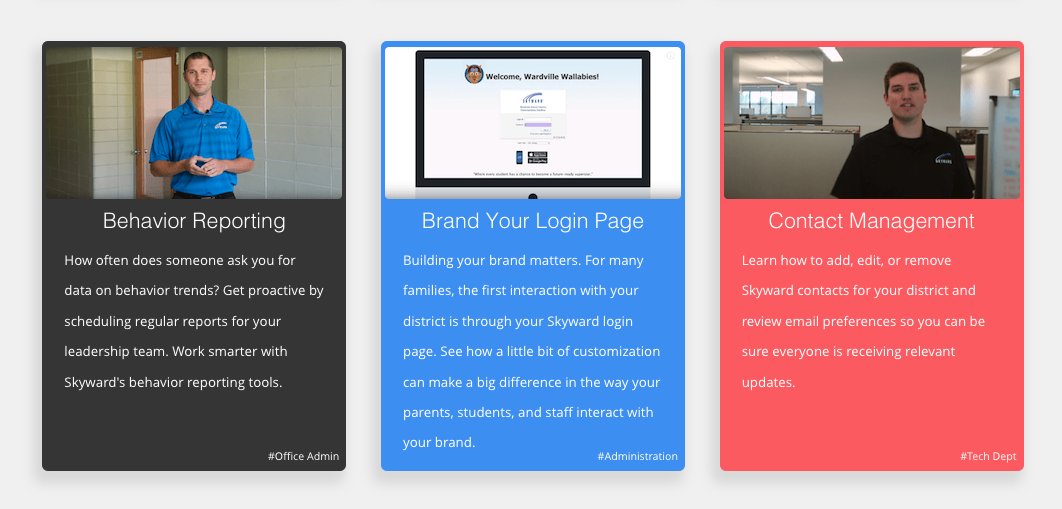 If you use Skyward's SMS 2.0 solution, our Quick Hits video library was made for you! 🎬

Explore short, step-by-step tutorials that will teach you new Skyward skills in just a few minutes. Ready to get started? Browse the video library here: ow.ly/wB6a50TqRTj #K12 #EdTech