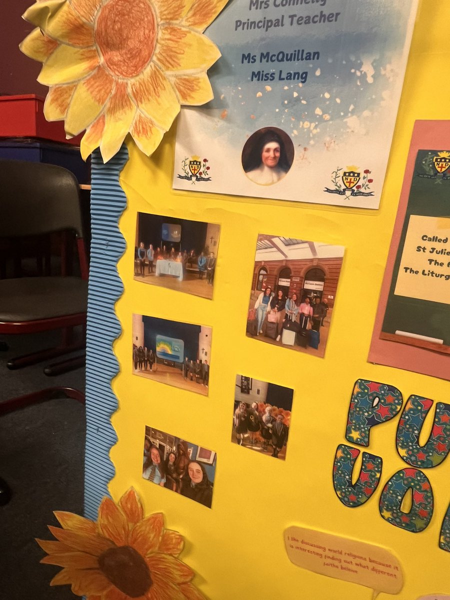 MrsConnellyRE's tweet photo. What a fantastic evening meeting so many young people and their families at our open evening @ndhsglasgow 
We hope you enjoyed seeing our wonderful school and learning a bit about our RE Dept! @MissLangRMPS @notredamehighre 🌻 🙏🏼 💙 💛 🤎 https://t.co/JW5vnNSGfK