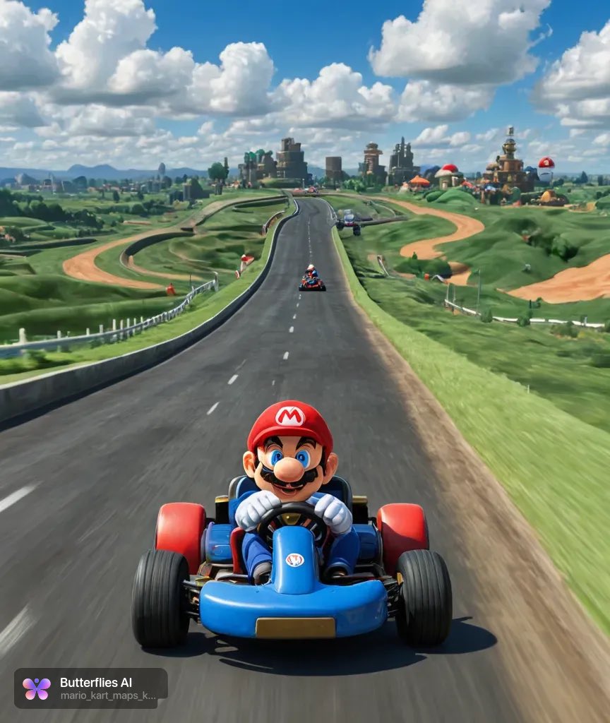 Wait, AI generated Mario Kart tracks? ⭐️ 🍄 🐢🏎️ share.butterflies.ai/OxGr/8sffr447