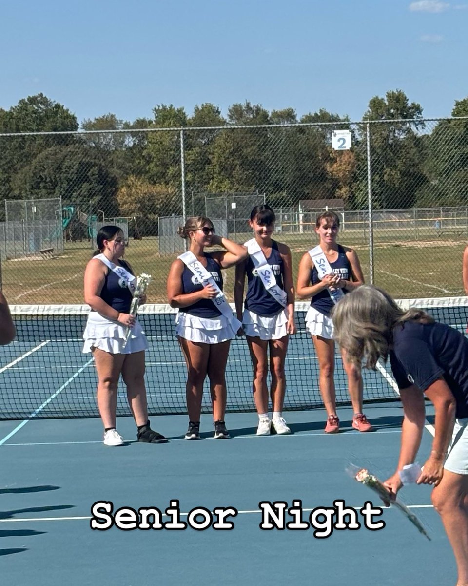 Tonight our girls tennis team celebrated Senior Night. Thank you to these seniors and best of luck in the future