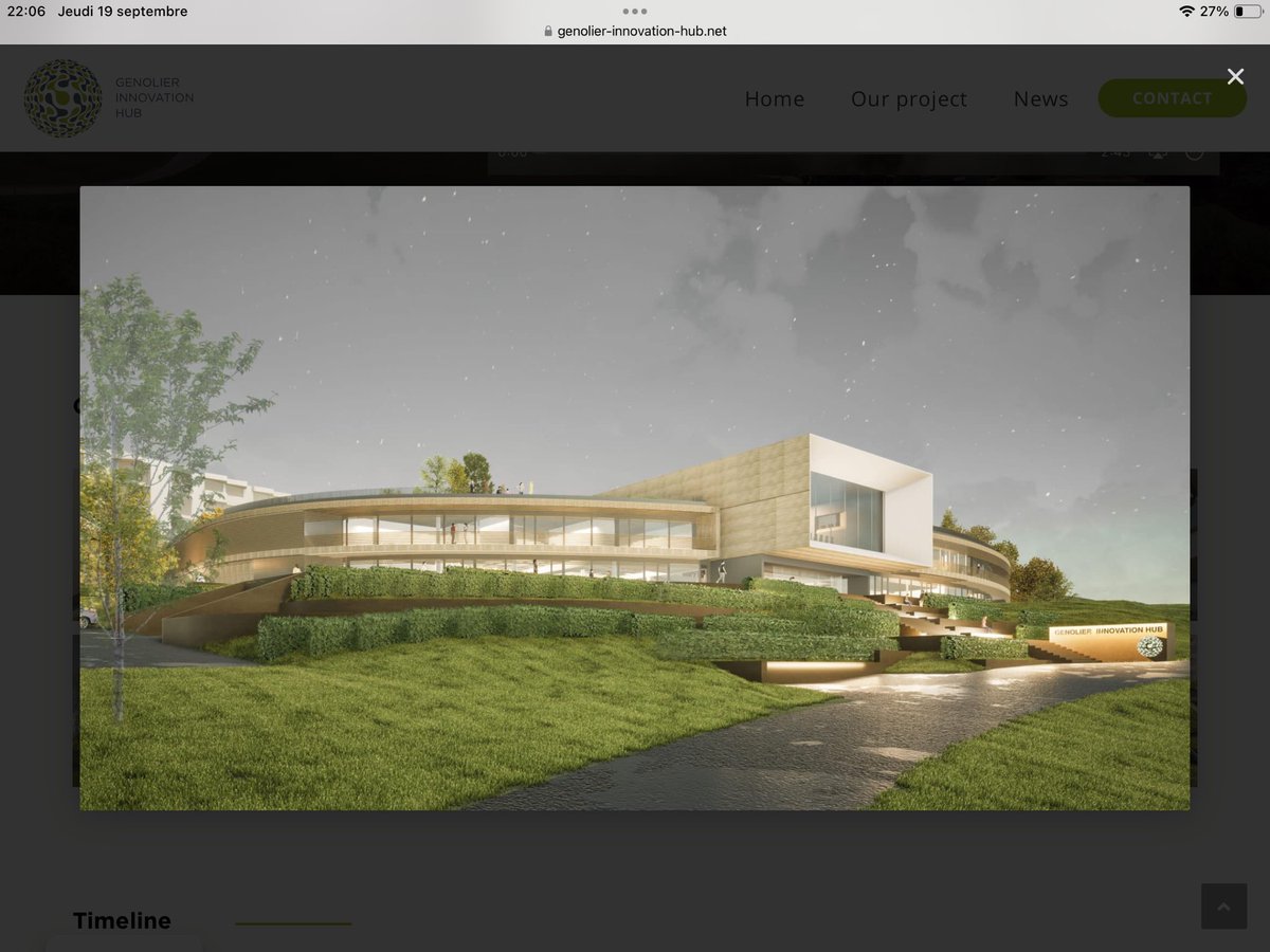 Visité ce soir le tout nouveau Genolier Innovation Hub: endroit somptueux genolier-innovation-hub.net/our-project/