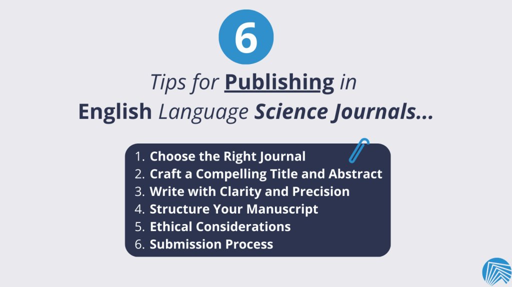 SciTechEdit's tweet image. 6 Tips for Publishing in Science Journals

1️⃣ Choose the right journal
2️⃣ Craft a clear title &amp;amp; abstract
3️⃣ Write with clarity
4️⃣ Structure your manuscript well
5️⃣ Follow ethical guidelines
6️⃣ Submit carefully &amp;amp; respond to reviewers professionally

#SciTechEdit #ResearchTips