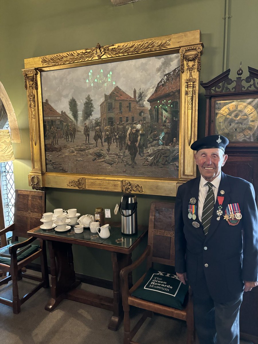 York Normandy Veteran Ken Cooke at The Green Howards Museum, Richmond yesterday where he viewed the superb D Day exhibition. Ken thought that it was an excellent museum and everyone made us so welcome.