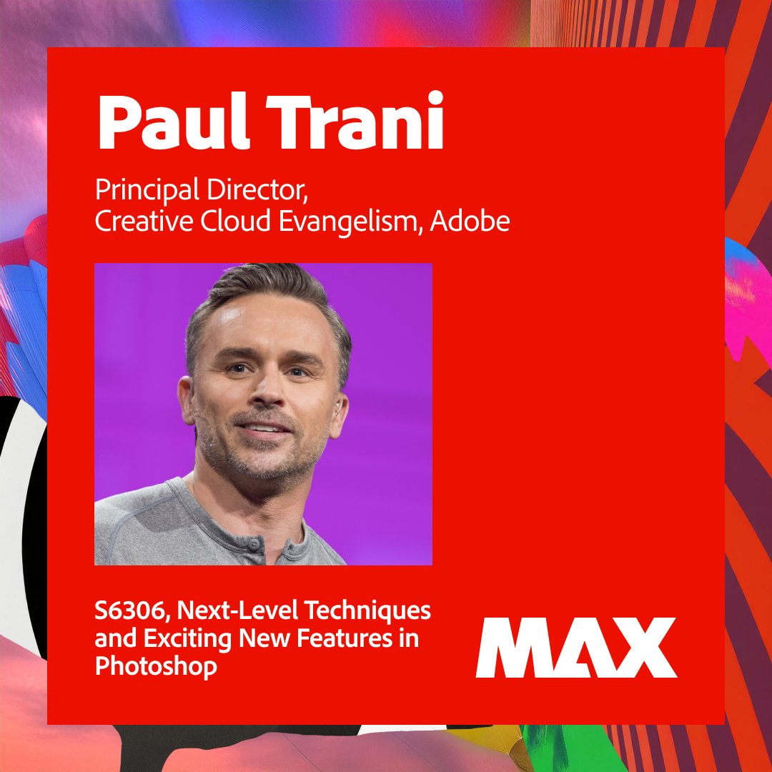 Join Paul Trani as he explores new Photoshop techniques and features to help you stay on brand and create stunning designs live at #AdobeMAX on Oct 14-16. adobe.ly/3XxpI1B