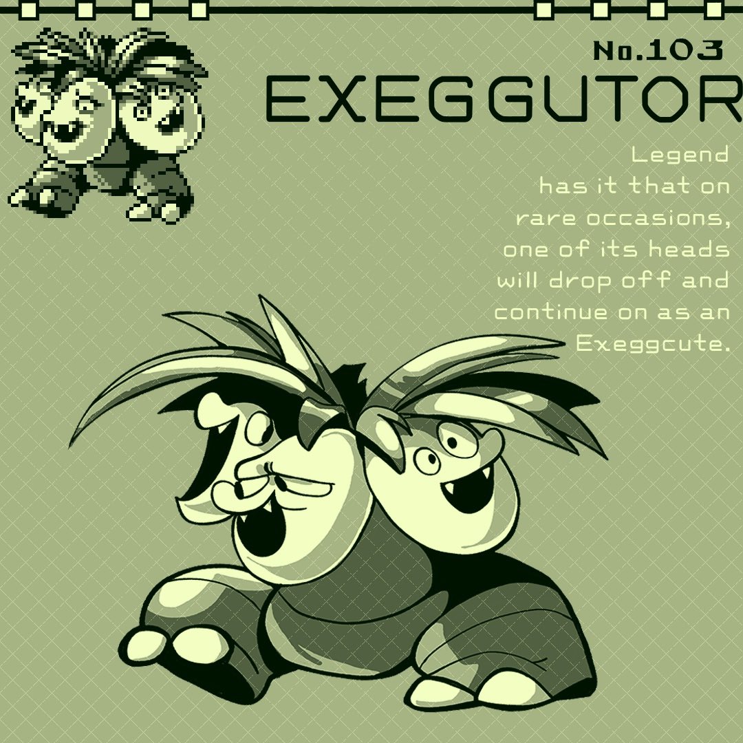 Exeggutor - Its cries are very noisy. This is because each of the 3 heads thinks about whatever it likes.