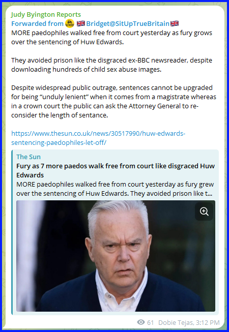 REALDobieTejas's tweet photo. This is a perfect example of why Civilian Courts should not handle Pedophile Cases. These should be remanded to the Military to handle under Martial Law. https://t.co/cglnfeew98