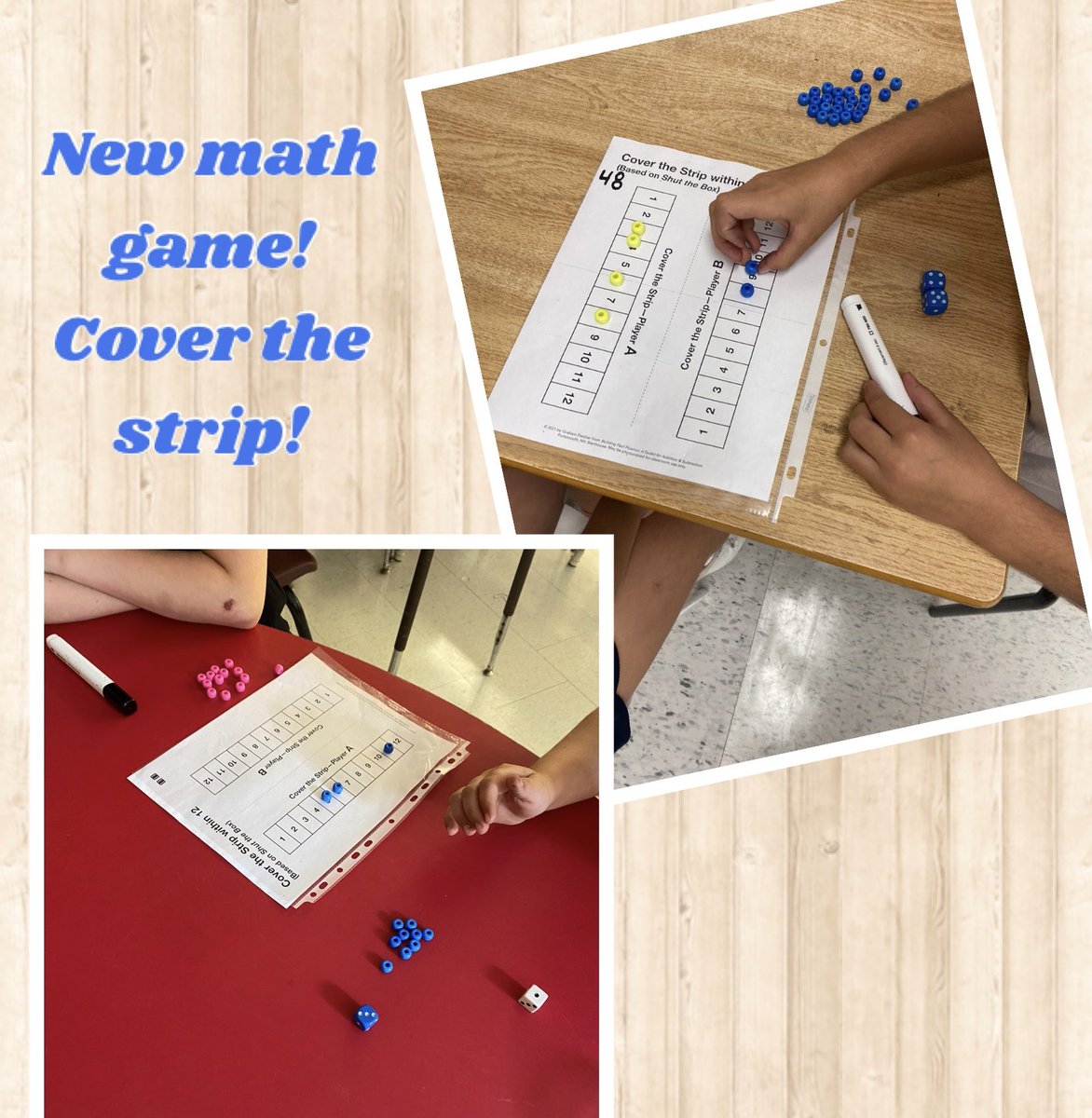 Building number sense and strategy with our new game. JEUdi is always so much fun!! 💚💛