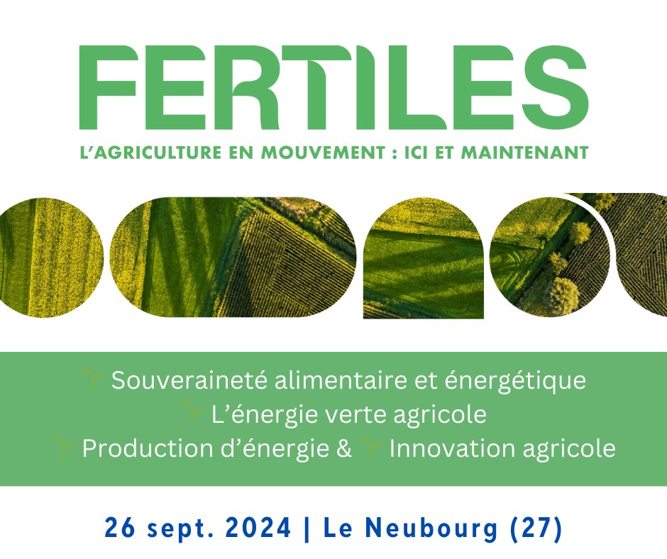 Nadège PETIT 👩🌾 (@agri_zoom) on Twitter photo Fière, en tant qu'agricultrice et Euroise, de participer à #Fertiles, l'événement national sur l'agriculture et le développement durable, jeudi 26 septembre dans <a href="/EureenNormandie/">Département de l’Eure</a>.
Je partagerai les moments forts de la journée. Rendez-vous jeudi !
#fertiles #agriculture #Eure Fière, en tant qu'agricultrice et Euroise, de participer à #Fertiles, l'événement national sur l'agriculture et le développement durable, jeudi 26 septembre dans <a href="/EureenNormandie/">Département de l’Eure</a>.
Je partagerai les moments forts de la journée. Rendez-vous jeudi !
#fertiles #agriculture #Eure