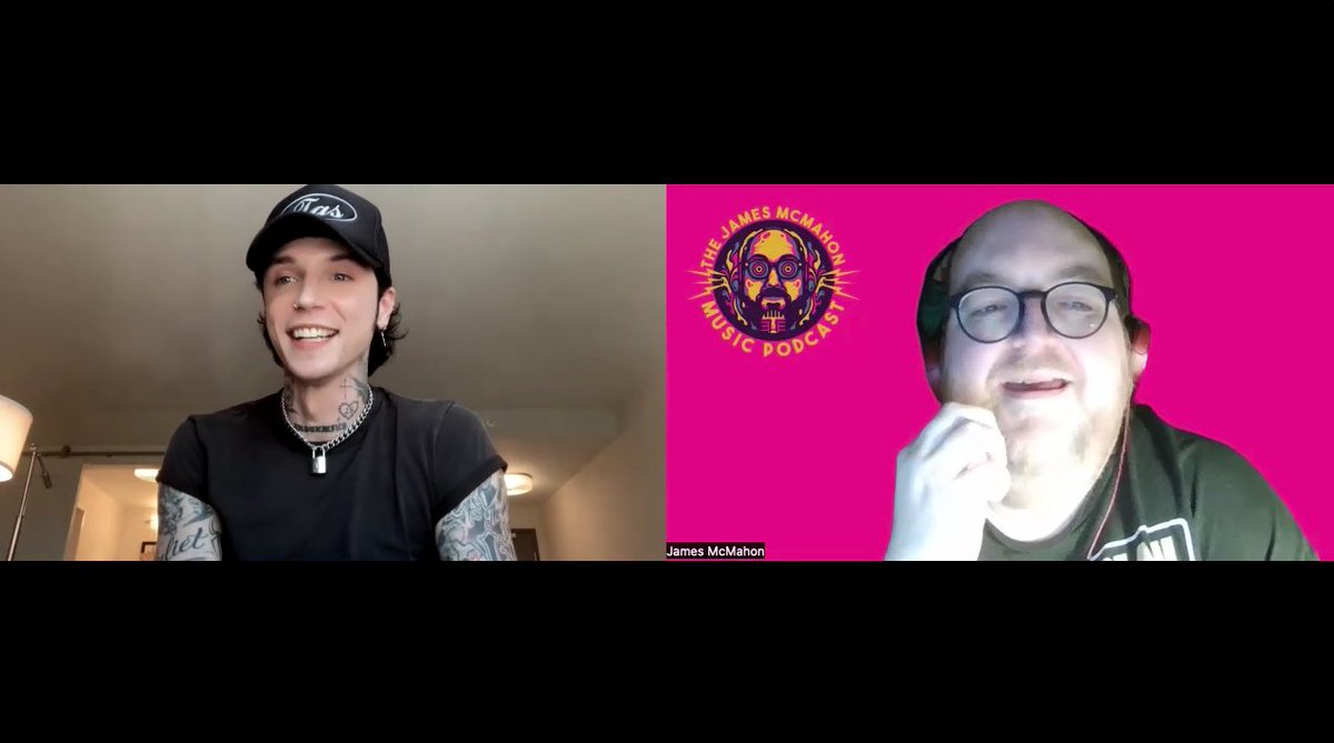 The James McMahon Music Podcast (@jamesjammcmahon) on Twitter photo Recorded a fascinating episode of the podcast tonight, with one of my favourite people in all of music. Thankyou <a href="/andyblack/">Andy Biersack</a> from the enduring <a href="/blackveilbrides/">Black Veil Brides</a> for your wit, wisdom, and in this instance, great well of kindness. Episode on the feed early next week - but why not Recorded a fascinating episode of the podcast tonight, with one of my favourite people in all of music. Thankyou <a href="/andyblack/">Andy Biersack</a> from the enduring <a href="/blackveilbrides/">Black Veil Brides</a> for your wit, wisdom, and in this instance, great well of kindness. Episode on the feed early next week - but why not