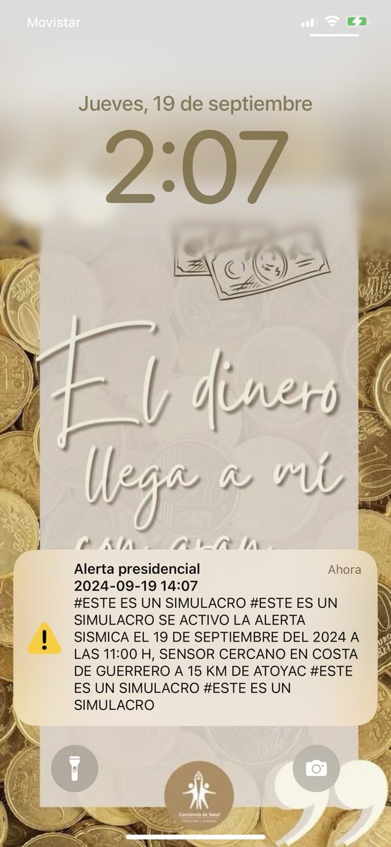 marfixx's tweet photo. @asilascosasw Esta es la 3ra alerta que llega, me asusto el sonido. Ya no quiero que suene. https://t.co/kFtwknt9Ia