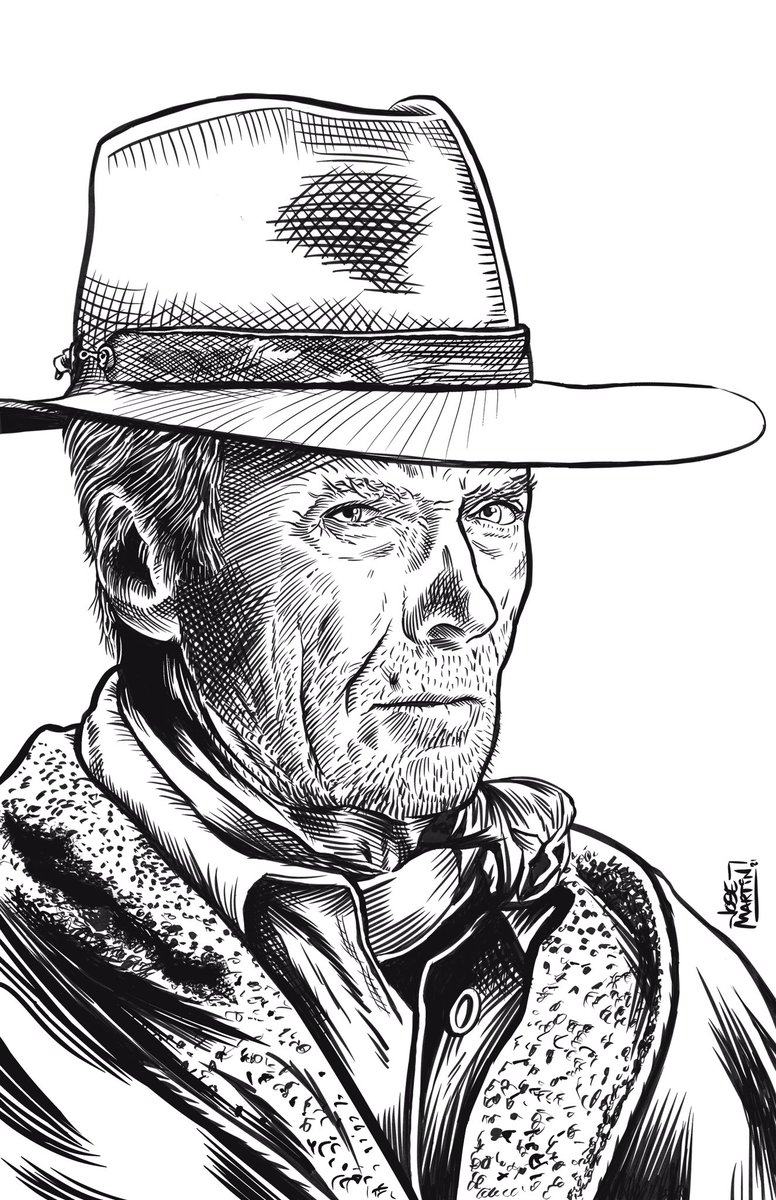 TheGraphicPath's tweet photo. Portraits - Inks Only: Mr Eastwood 
#classicactors #clinteastwood #illustrationart https://t.co/yM1BMajz7g