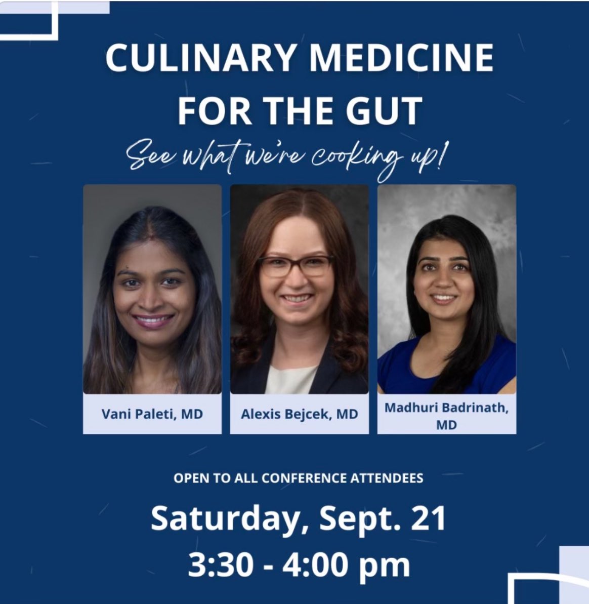 Ali Bejcek (@alibejcek) on Twitter photo Can’t wait for TSGE to start tomorrow! Join us Saturday 3:30 pm between sessions! 🥒🥕🥑<a href="/BSWHTemple_IMED/">Baylor Scott & White Temple IM Dept and Residency</a> <a href="/VaNiPaLeTi/">Vani Paleti MD</a> <a href="/MadhuriBadrina1/">Madhuri Badrinath</a> <a href="/AcgFoodie/">ACG Foodie</a> <a href="/AmCollegeGastro/">ACG</a> <a href="/TexasGastros/">Texas Society for Gastroenterology and Endoscopy</a> Can’t wait for TSGE to start tomorrow! Join us Saturday 3:30 pm between sessions! 🥒🥕🥑<a href="/BSWHTemple_IMED/">Baylor Scott & White Temple IM Dept and Residency</a> <a href="/VaNiPaLeTi/">Vani Paleti MD</a> <a href="/MadhuriBadrina1/">Madhuri Badrinath</a> <a href="/AcgFoodie/">ACG Foodie</a> <a href="/AmCollegeGastro/">ACG</a> <a href="/TexasGastros/">Texas Society for Gastroenterology and Endoscopy</a>