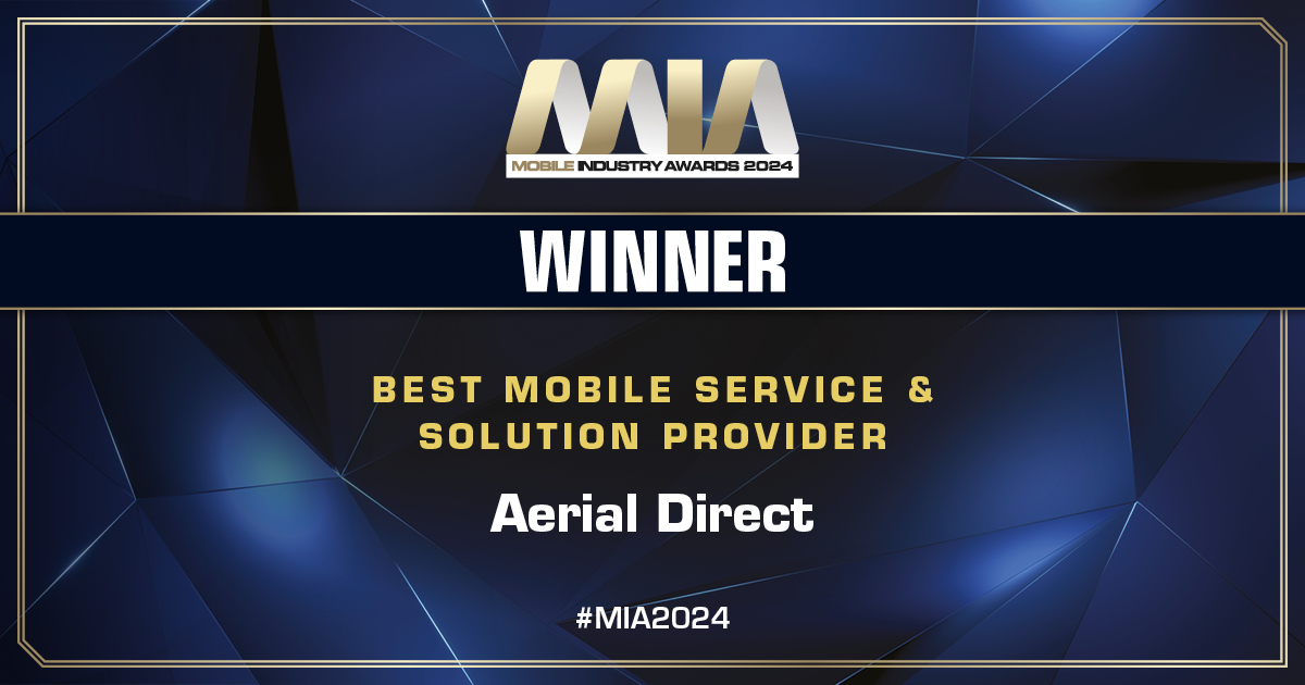 Congratulations to <a href="/Aerial_Direct/">Aerial Direct</a> who have won Best Mobile Service &amp; Solution Provider #MIA2024