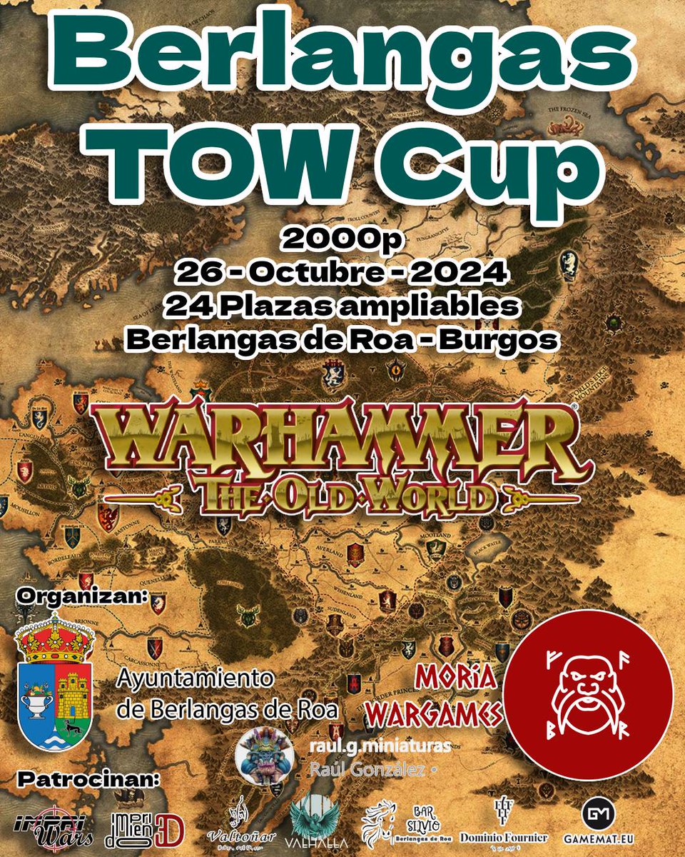 MoriaWargames's tweet photo. Presentamos nuestro primer torneo de #TOW junto a @mancode_estalia !!! 2000p para un día de absoluta fiesta con bonitos ejércitos pintados!!
Bases disponibles en: https://t.co/x1o0SgJnUn
Apuntaos ya mismo!!! https://t.co/IoBTupBXpR