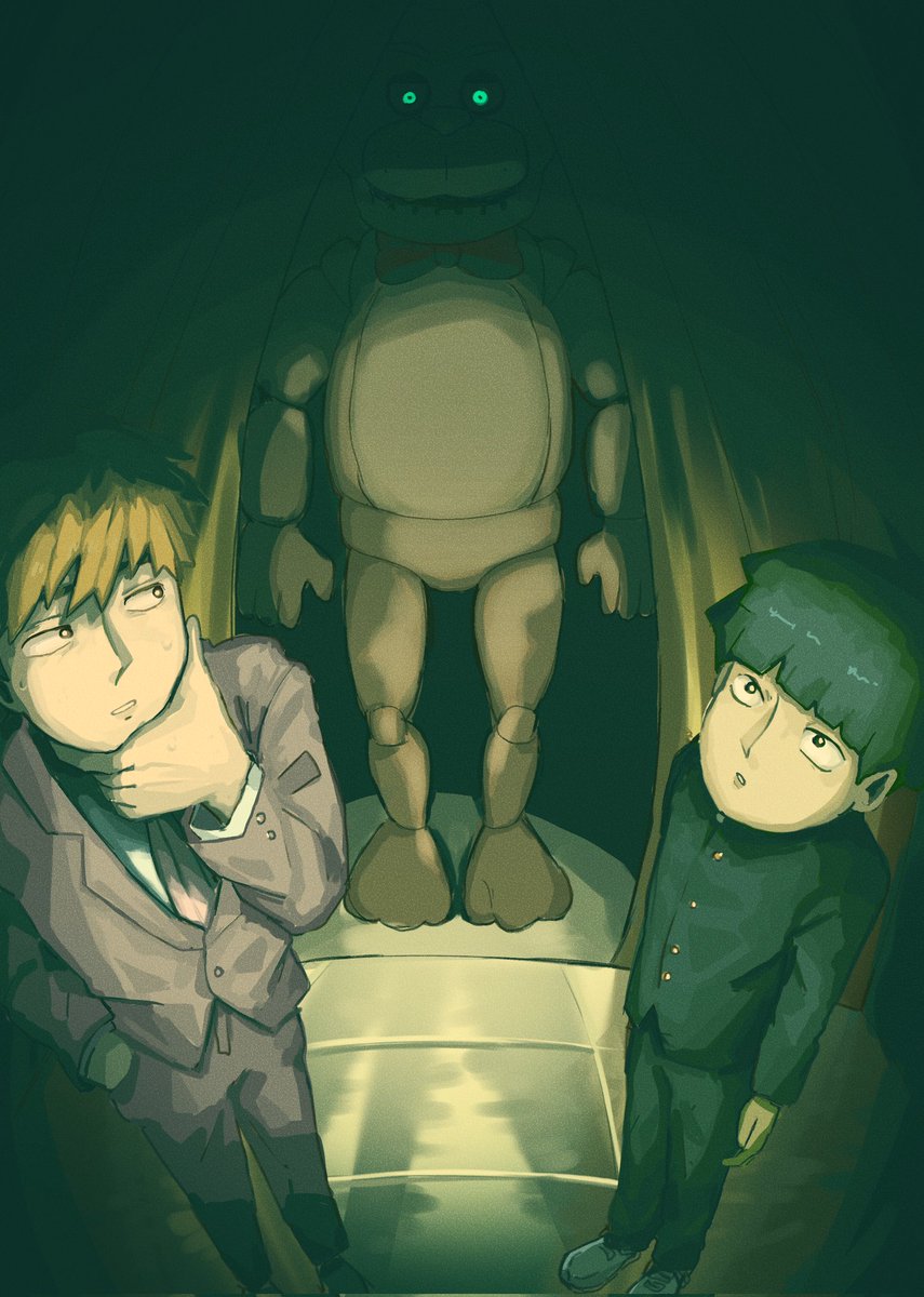 He's right behind me isn't he... #Mp100 #mobpsycho100 #reigenarataka #shigeokageyama #FNAF