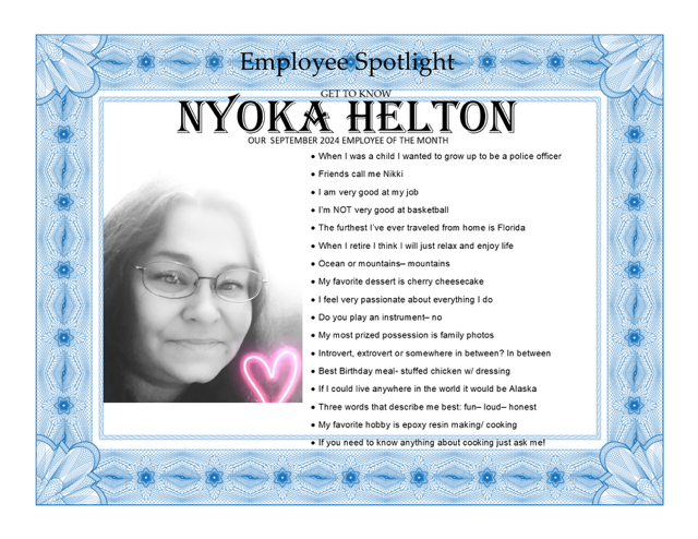 TeamPPI's tweet photo. Meet our September Employee of the Month: Nyoka Helton 👏 Thanks for going above and beyond! https://t.co/dqn9SWgJSG