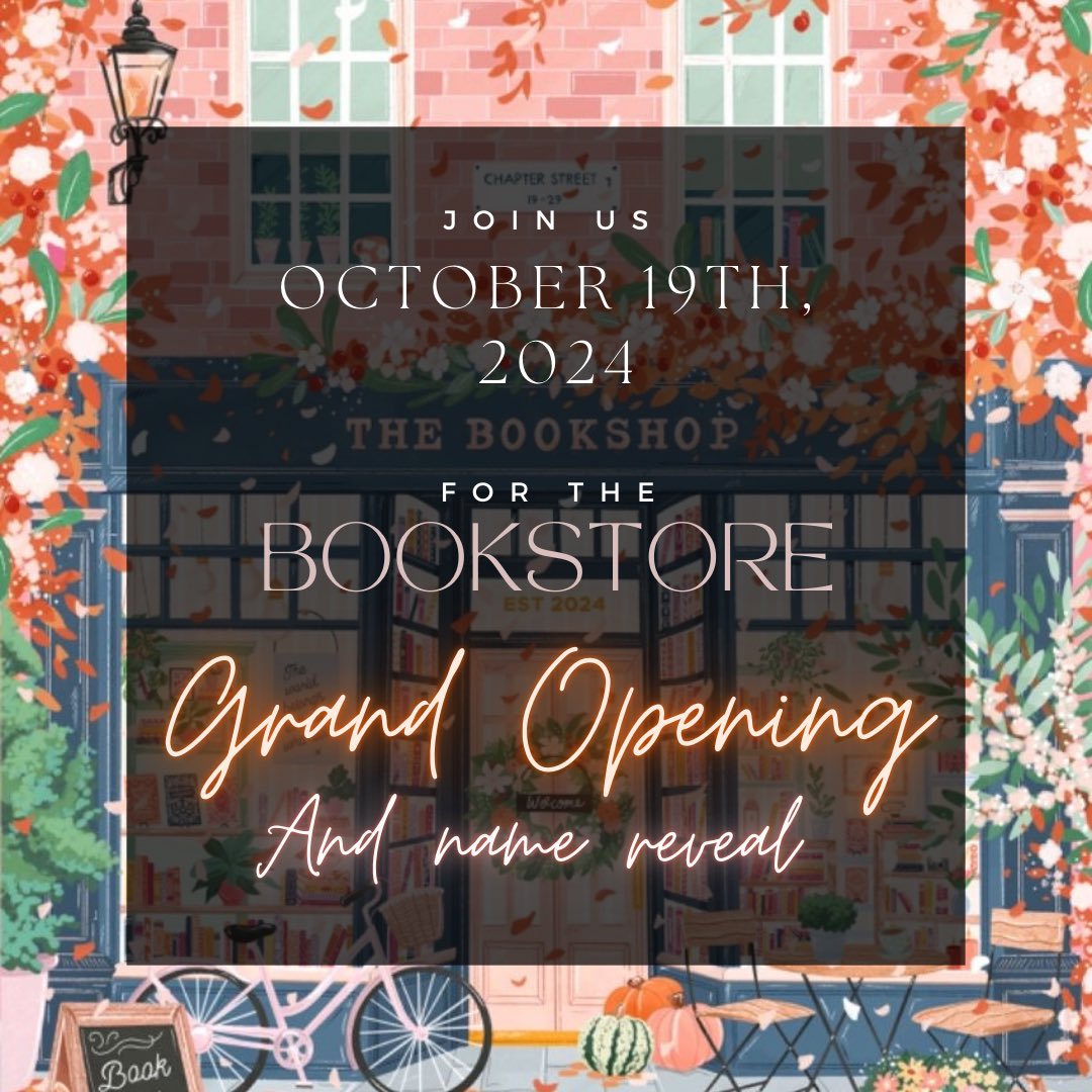 MaddieLee_RP's tweet image. 𝓗𝓮𝓵𝓵𝓸 𝓔𝓿𝓮𝓻𝔂𝓸𝓷𝓮!

𝑷𝒍𝒆𝒂𝒔𝒆 𝒋𝒐𝒊𝒏 𝒖𝒔 𝑶𝒄𝒕𝒐𝒃𝒆𝒓 𝟏𝟗𝒕𝒉 𝒇𝒐𝒓 𝒕𝒉𝒆 𝒈𝒓𝒂𝒏𝒅 𝒐𝒑𝒆𝒏𝒊𝒏𝒈 𝒂𝒏𝒅 𝒏𝒂𝒎𝒆 𝒓𝒆𝒗𝒆𝒂𝒍 𝒐𝒇 𝒕𝒉𝒆 𝒃𝒐𝒐𝒌𝒔𝒕𝒐𝒓𝒆!

I’ve been pouring my heart and soul into the bookstore and can’t wait to finally unveil the…