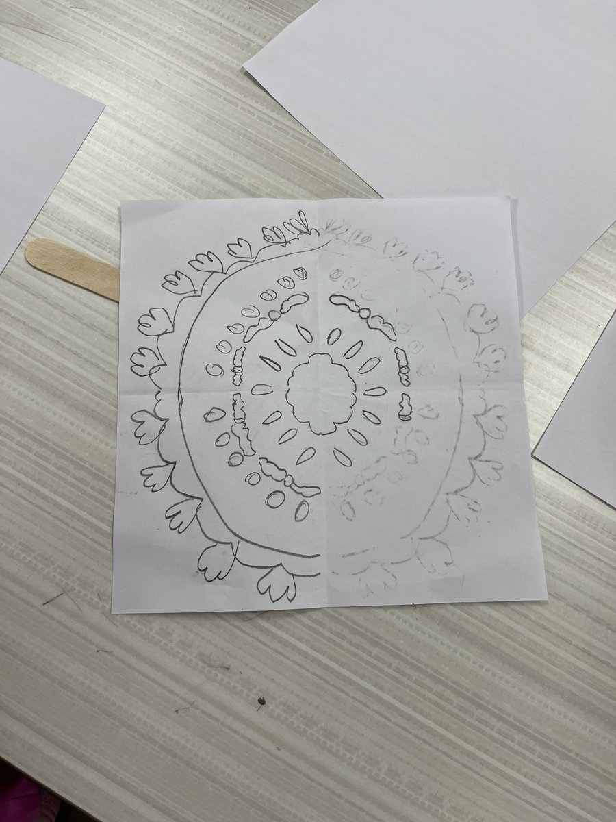 visualartslife's tweet photo. Kicked off #HispanicHeritage month in art @EmeryElementary • 4th &amp; 5th graders learned about symmetry and designed their own talavera tiles! Can���t wait to see these in color! @CyFairISD https://t.co/VknIvamgWm