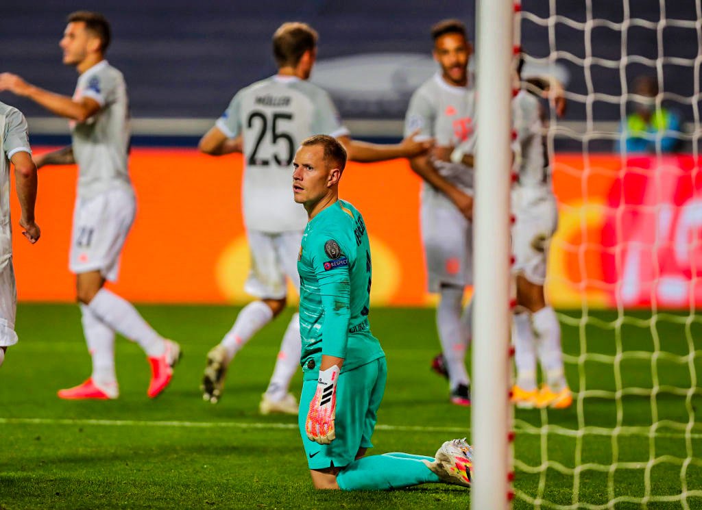 centregoals's tweet photo. 🇩🇪📉 Ter Stegen in the Champions League... 

🏟️ 85 matches played
🥅 99 goals conceded https://t.co/egvm04ZyQn
