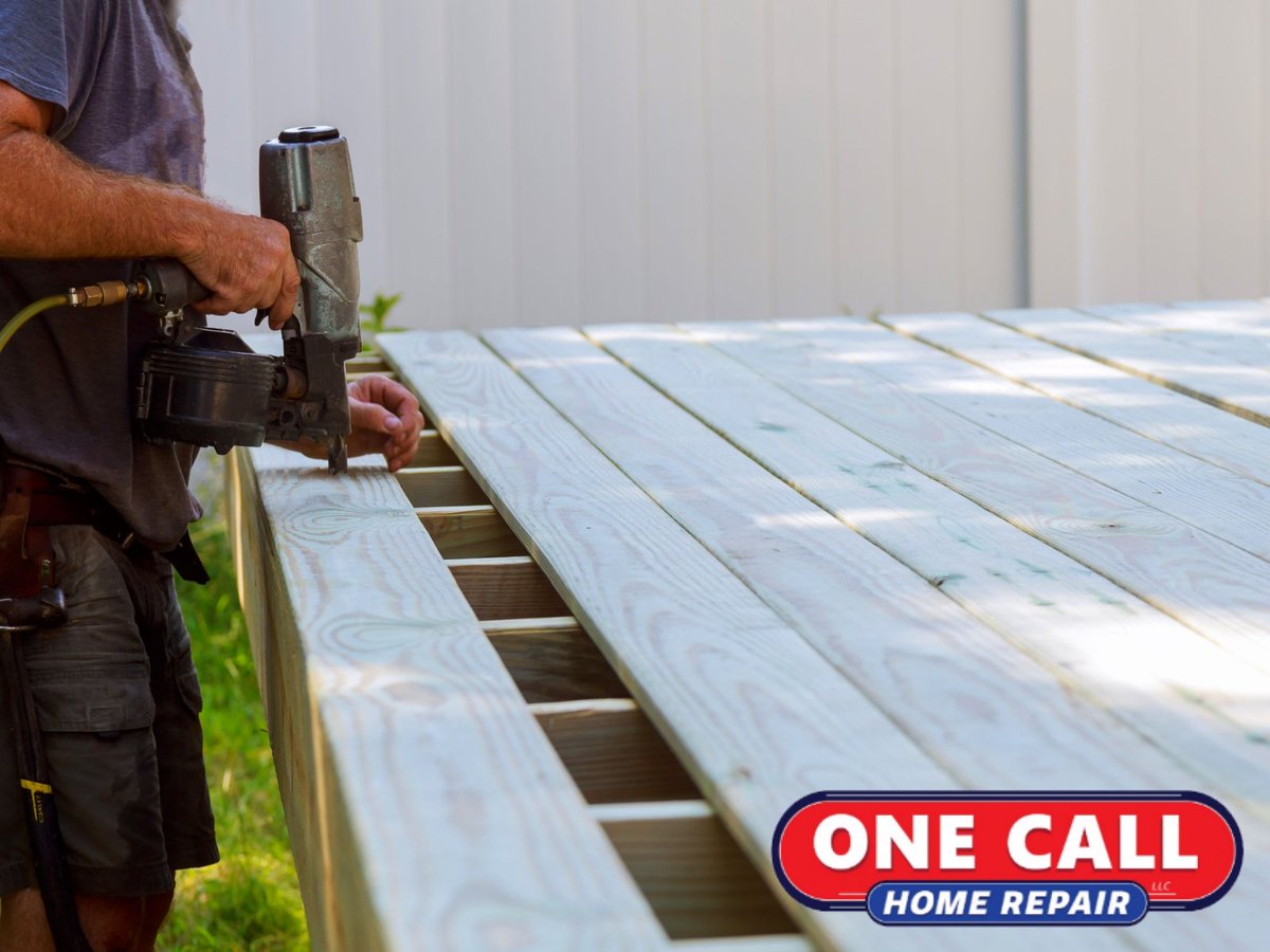 OneCallIsAll1's tweet image. Give us a call, and let's make your home maintenance effortless and efficient!
#OneCallHomeRepair #HandyManServices #DeckReplacement #DeckRepairs #AffordableDeckRepair
bit.ly/3ZxtT02