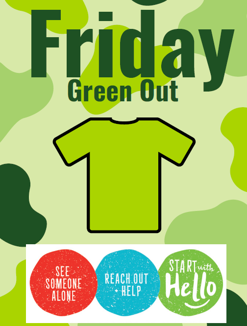 MiddleWestridge's tweet photo. Warriors, to end Hello Week we are asking everyone to wear green tomorrow! Let's make our school a sea of green! #helloweek #ocps https://t.co/54zHblsGBJ