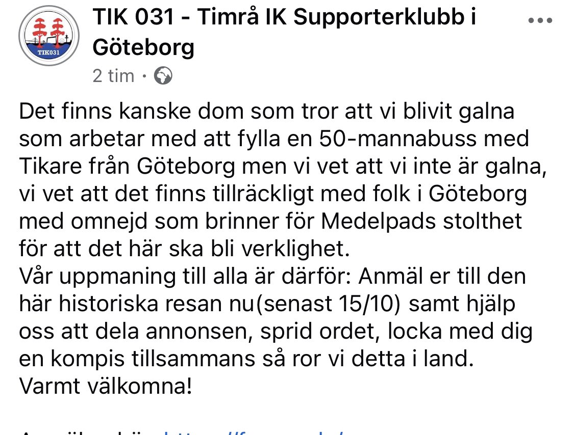 Anmäl er här: forms.gle/uEpX79RDxbv5wS…

#timraik