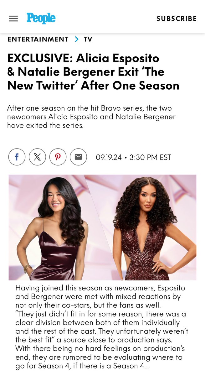 Exclusive: Alicia Esposito and Natalie Bergener Exit #TheNewTwitter After One Season