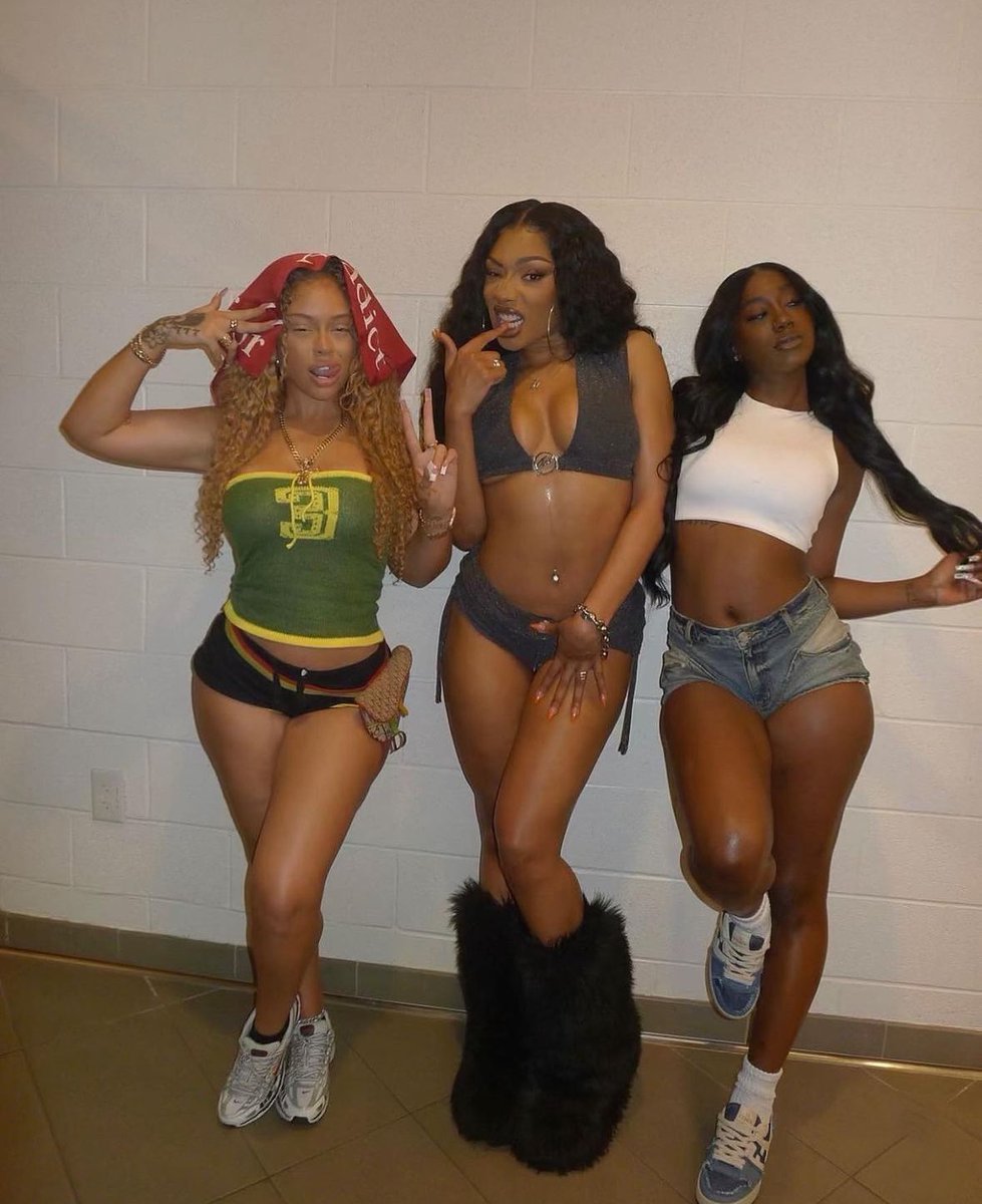 this picture of Latto, Megan &amp; Flo Milli..