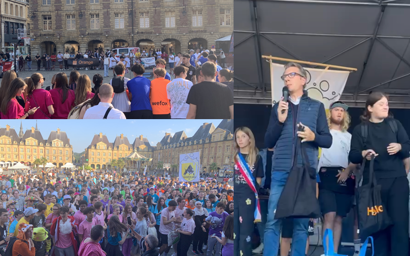 Magnifique journée à <a href="/VilledeCMz/">Ville de Charleville-Mézières</a> pour la rentrée des étudiants 2024 !  Bravo aux étudiants pour leur énergie.  <a href="/OrangeGrandEst/">Orange Grand Est</a> est partenaire de cet événement incontournable. 
C'est toujours un plaisir de remettre les lots Orange aux vainqueurs 🏆
Bravo aux organisateurs ! 👏