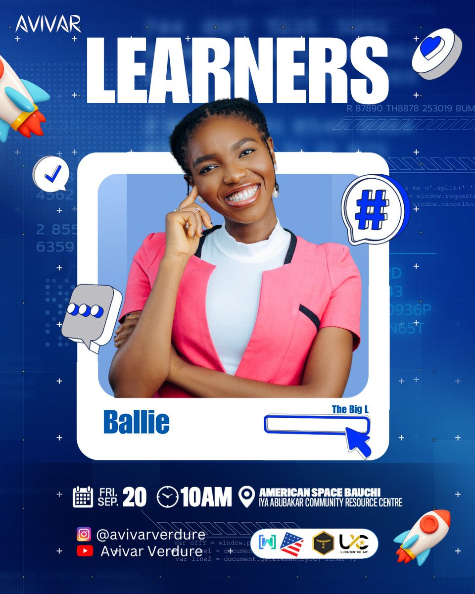 Ballie_Hashem's tweet photo. I'm outside π€π₯³π€
So please come outside too
Join us online on YouTube or IG!
10:00 A.M WAT
π turn on notification here
https://t.co/LOuofbcxrk
#EdTech #avivar https://t.co/wPJvkh6xK6