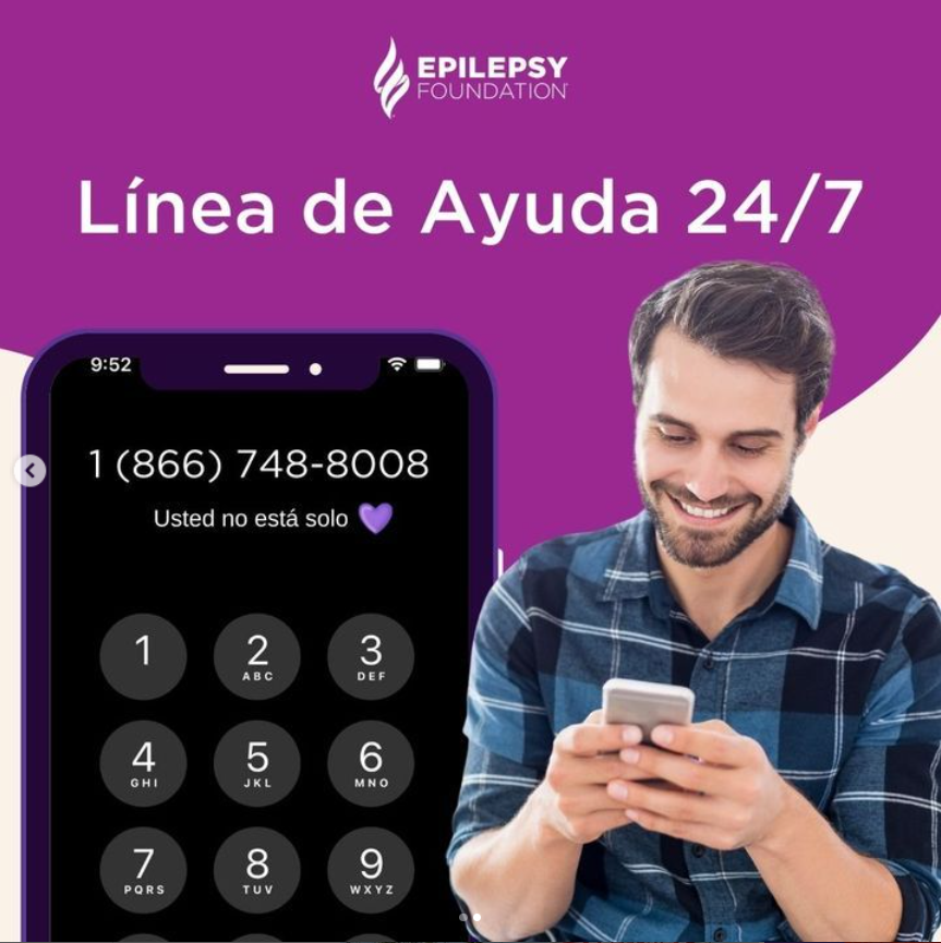 You are not alone in your epilepsy journey.💜 If you need assistance finding resources or support, our 24/7 Helpline is here for you at 1-800-332-1000 (1-866-748-8008 en español)
