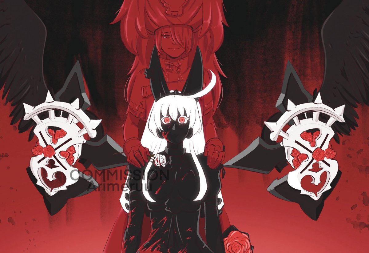 MarbleArimeruu's tweet photo. mother and her daughter 
commission art 
#guiltygearfanart #GuiltyGear #elphelt_valentine #ariels https://t.co/TomVy6qLQS